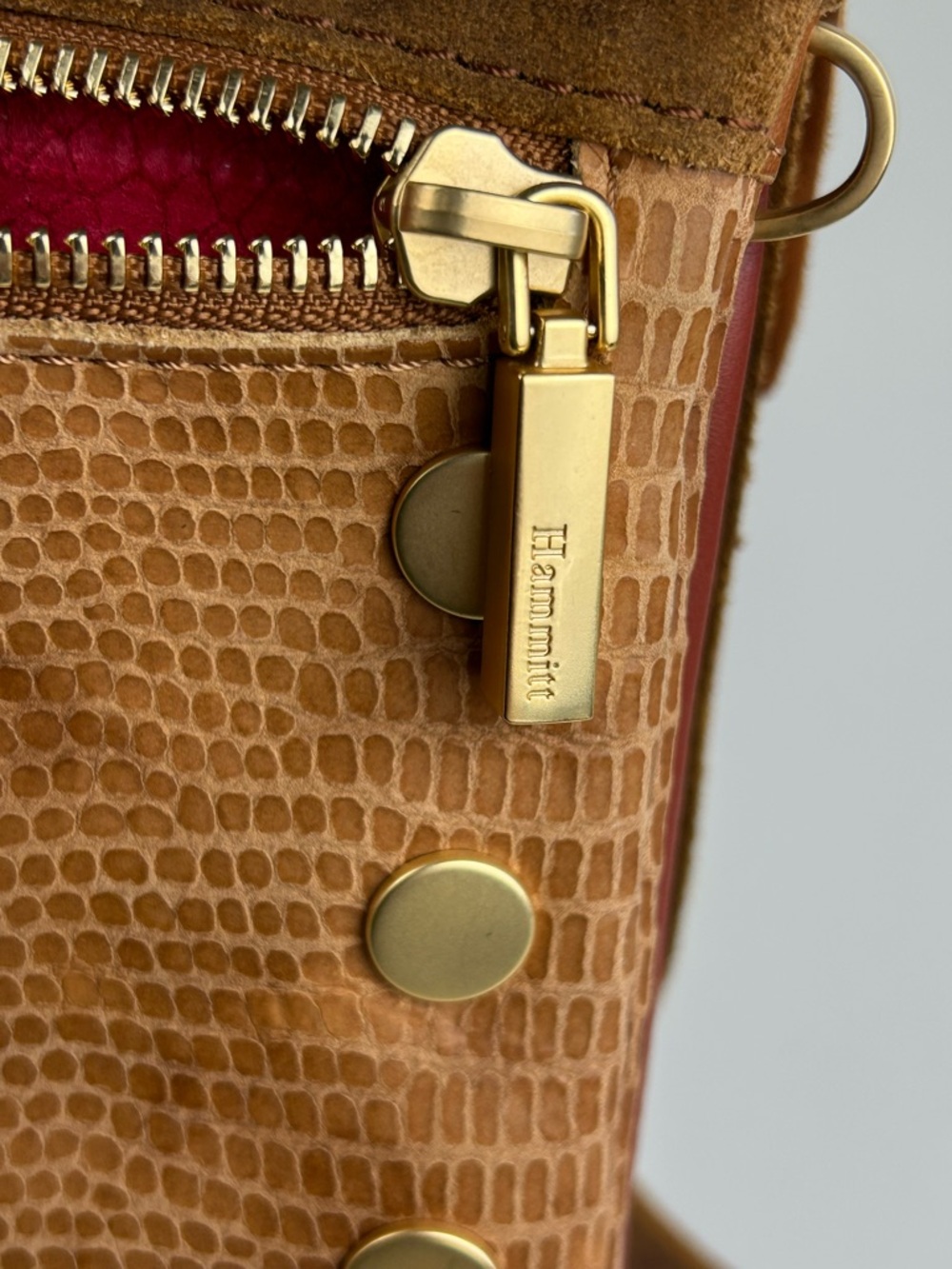 HAMMITT DILLON LOS ANGELES DILLON ARCHES HENNA LEATHER CROSSBODY CLUTCH MEDIUM - Picture 10 of 16